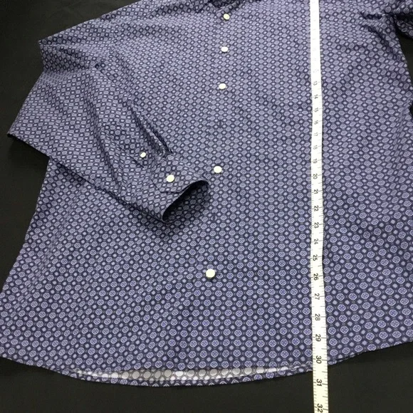 Eton Men’s Cotton Blue Long Sleeve Shirt Size 41/16 - M401 - Picture 5 of 7